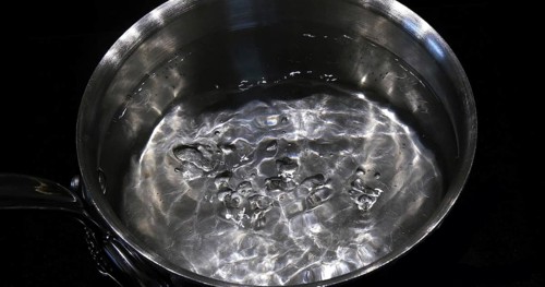 Hot Boiling Water in a saucepan