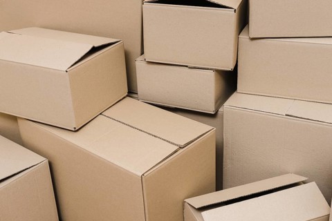 Set closed cardboard boxes. Resolution and high quality beautiful photo