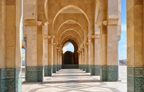 Casablanca city centre, mosque in the city centre, Hassan II Mosque