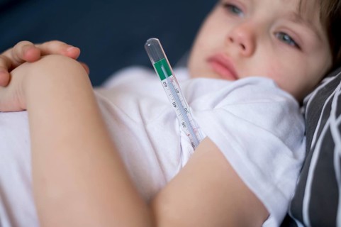 Close up child thermometer