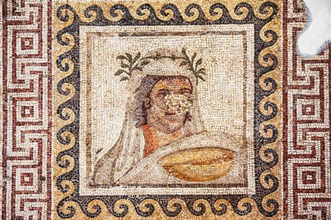 Narcissus mosaic, 2nd century AD, Archaeological Museum, Antioch, Narcissus, Narcissus, from Yakto,