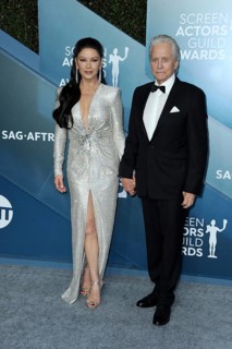 Catherine Zeta-Jones and Michael Douglas at the 26th Annual Screen Actors Guild Awards held at the