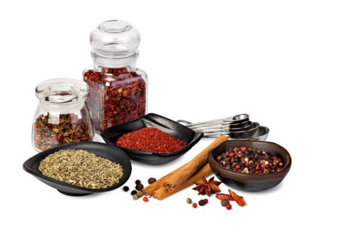 spices set isolated on white background