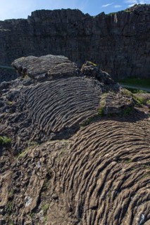 Rippenlava, Thingvellir, Iceland, Europe