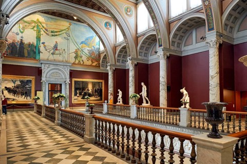 The interiors of the Stockholm Nationalmuseum. Sweden