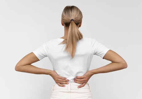 Woman with back pain. Resolution and high quality beautiful photo