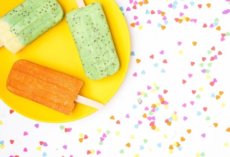 Top view popsicles plate