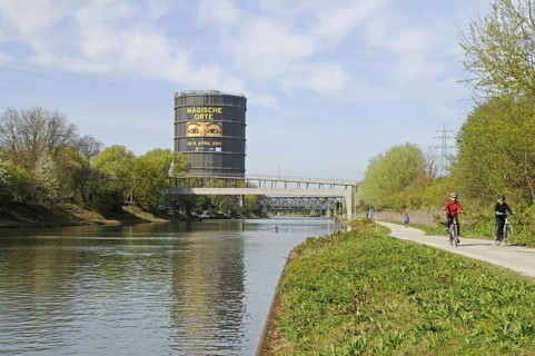 Gasometer, exhibition Magical Places, Museum, Rhine-Ruhr Canal, Oberhausen, North Rhine-Westphalia,