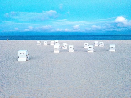 Beach chairs on the east beach, Hörnum, Sylt