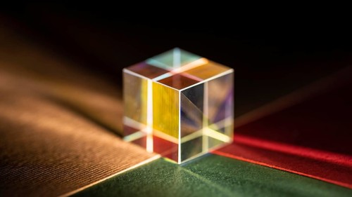 Physics optics ray refraction cubic prism