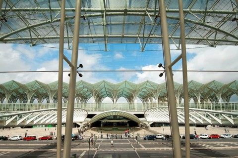 Lisbon Oriente Station, Park Nations, Lisboa, East Station, Gare do, architect Santiagio Calatrava,
