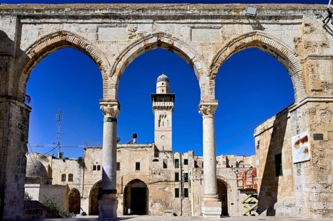 Jerusalem Israel. Dome of the rock mosque at Temple Mount