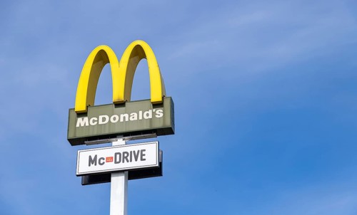 A picture of McDonald's McDrive sign