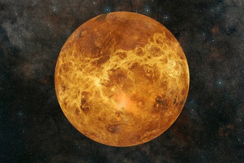 Planet Venus. Solar system. Cosmos art. Elements of this image furnished by NASA
