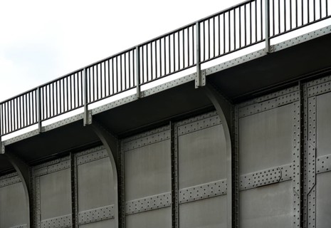 Rivet joints on a steel bridge of the Berlin S-Bahn, Tempelhof-Schöneberg district, Berlin,