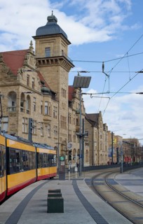 S-Bahn in Heibronn, main station, Neckar valley, Heilbronn-Franken, Baden-Württemberg, Germany,