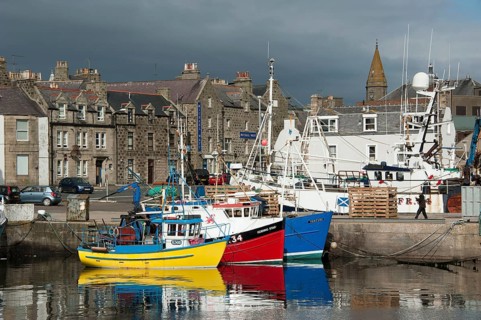 Harbour and old town, Fraserburgh, Aberdeenshire, Scotland, United Kingdom, Europe