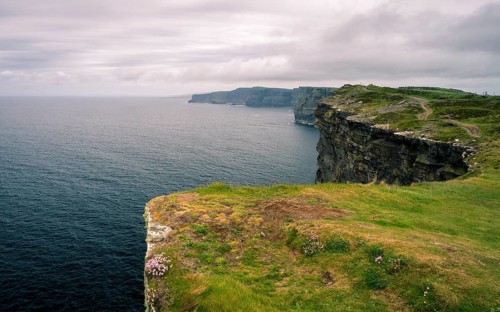 At the cliffs of moher in ireland