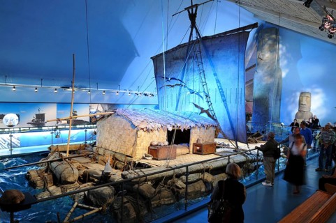 Original Kon-Tiki Wagon, Thor Heyerdahl, Raft, Kon-Tiki Museum, Oslo, Norway, Europe