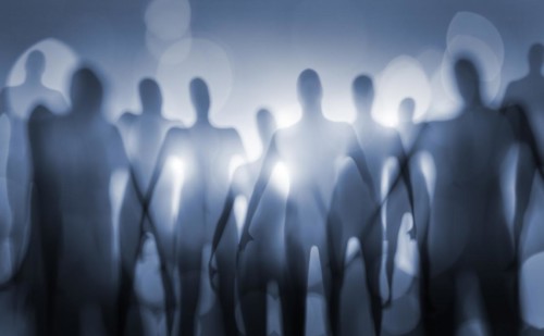Blurry image of nightmarish alien beings