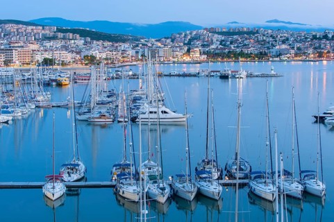 Marina and Port, Kusadasi, Izmir, Aydin Province, Turkey, Asia