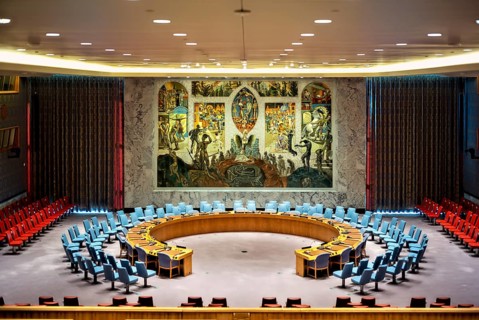 New York. Manhattan. United Nations Headquarters. Security Council Hall