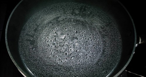 Hot Boiling Water in a saucepan