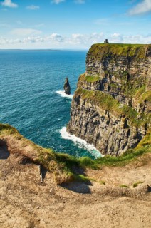 View at O' Brien's Tower at Cliffs of Moher, Famous tourist destination in Ireland