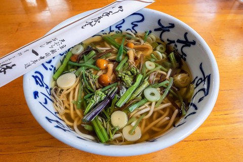 Kyoto Japan. Traditional soba soup