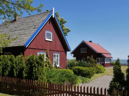 Wooden houses in Preila