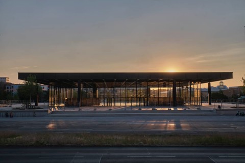 Germany, Berlin, 08. 062021, Neue Nationalgalerie, in the evening light, Europe