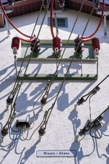 Transformer station, transformer tower with ceramic insulators, Niedersonthofen, Allgäu, Bavaria,