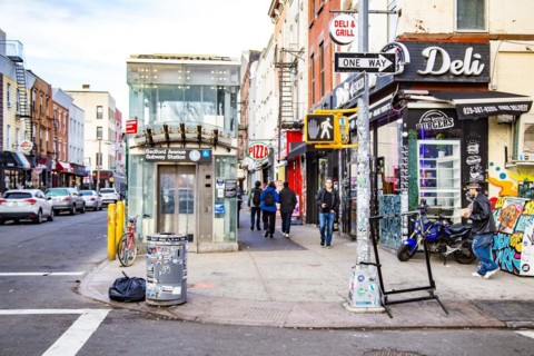 Bedford Avenue is the lifeline of Williamsburg, the hip neighbourhood of Brooklyn, New York City,