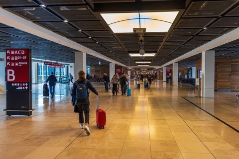 Arrival hall at Berlin Airport BER