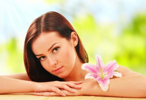 Beautiful young woman during spa treatment