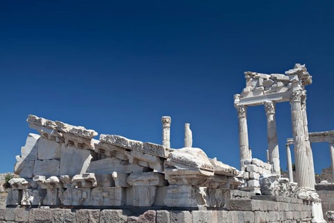 Temple of Trajan, Bergama, Izmir, Turkey, Asia