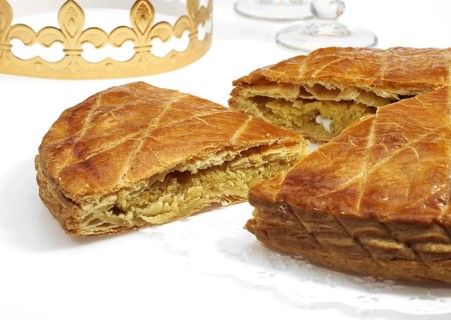 Galette des Rois with Crown, French Cake celebrating Epiphany