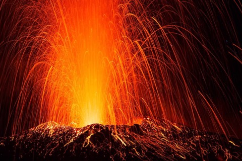 Stromboli, Lipari Islands, eruption, lava, eruption, volcanic eruption, Italy, Europe