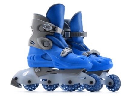 A pair of inline skates isolated on white background