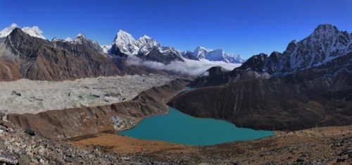 Beautiful autumn day in the Gokyo valley, Nepal, Asia