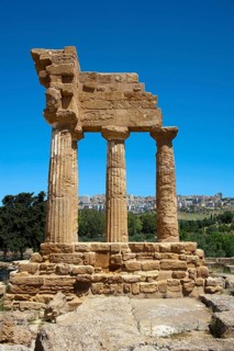 Temple of the Dioscuri, Valley of the Temples, Agrigento, Sicily, Italy, Europe