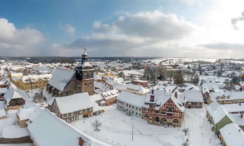 City of Harzgerode Winter Impressions Aerial Photographs