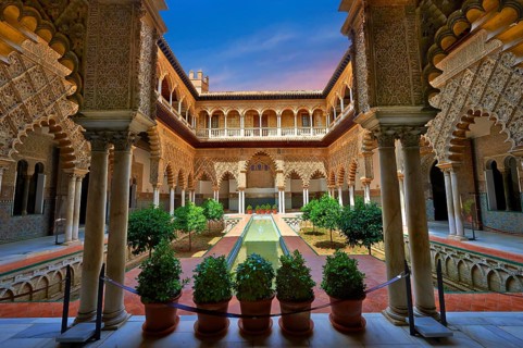 Patio de las Doncellas (Courtyard of the Maidens) an Italian Renaissance courtyard (1540-72) with