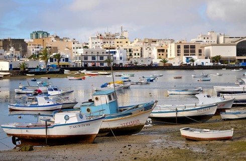 Arrecife, fishing boat harbour, Lanzarote Island Spain