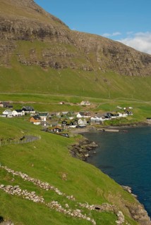 Bour, Sorvagsfjördur, Sorvagsfjordur, Vagar Island, Faroe Islands, Denmark, Europe