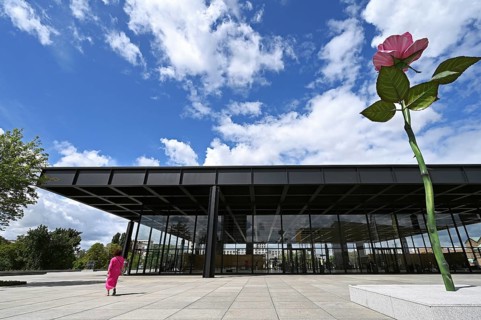 Isa Genzken's sculpture Rose in front of the Neue Nationalgalerie Berlin, Germany, Europe