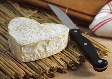 Neufchatel, French cheese, made in Normandy from cow's milk