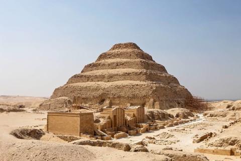 Step pyramid of the pharaoh Djoser, Sakkara, Egypt, Africa