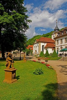 Spa garden, Schlosshotel, Bad Neustadt an der Saale, District of Rhön-Grabfeld, Lower Franconia,