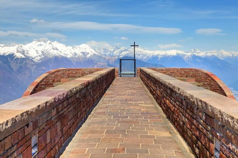 Viewpoint, Basilica of Santa Maria degli Angeli, Monte Tamaro, Ticino, Cappella di Santa Maria